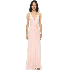Yumi Kim Size M Rush Hour Maxi Dress Blush Pink Wrap Wedding Flowing Romantic